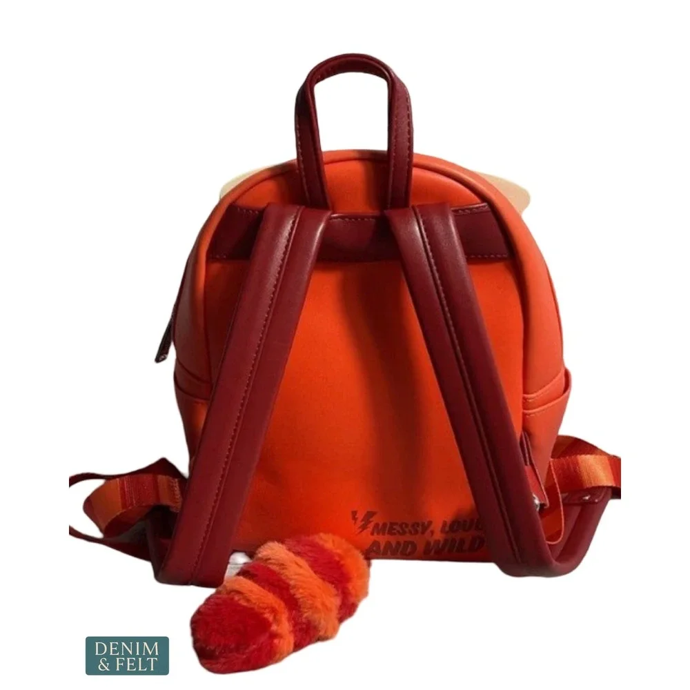 NEW Loungefly Disney Pixar Turning Red Mei Red‎ Panda Mini Backpack & Wallet Set